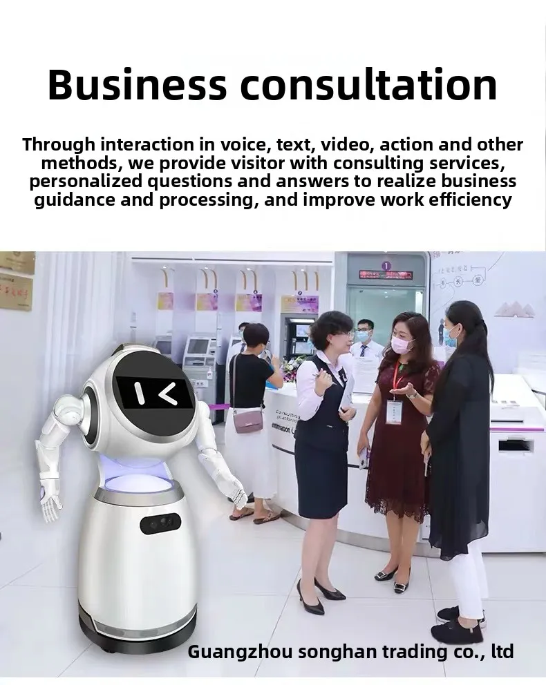 Hot Selling AI Reception Robot for Food Serving & Delivery Service Robots for Restaurant & Hotel Supplies(Image3) Hot Selling AI Reception Robot for Food Serving & Delivery Service Robots for Restaurant & Hotel Supplies(Image3)