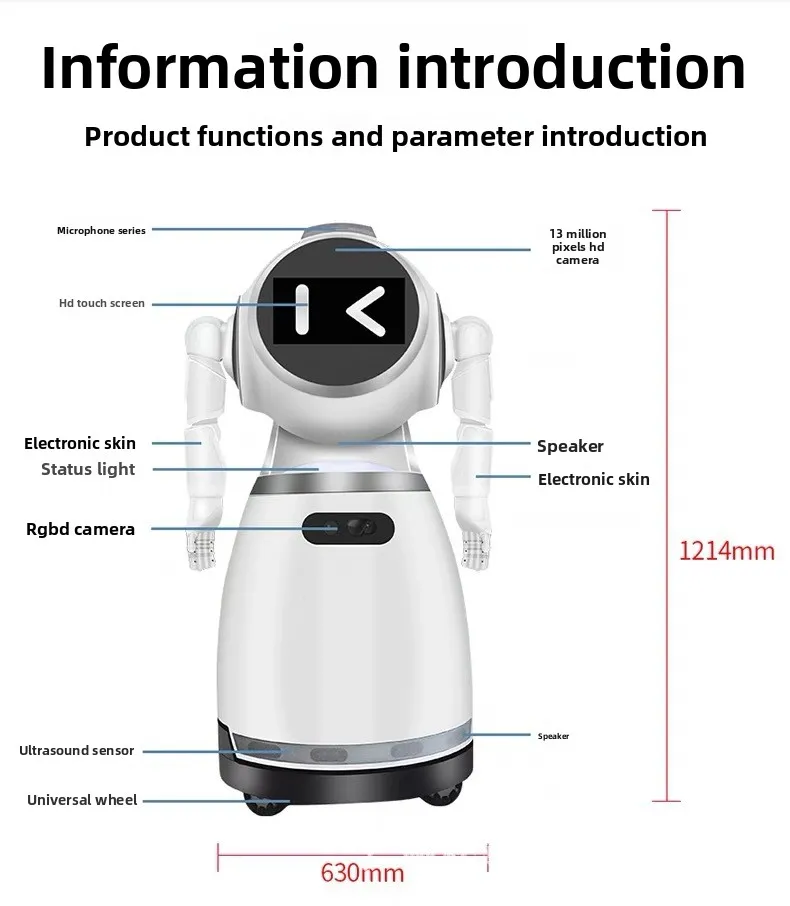 Hot Selling AI Reception Robot for Food Serving & Delivery Service Robots for Restaurant & Hotel Supplies(Image1) Hot Selling AI Reception Robot for Food Serving & Delivery Service Robots for Restaurant & Hotel Supplies(Image1)