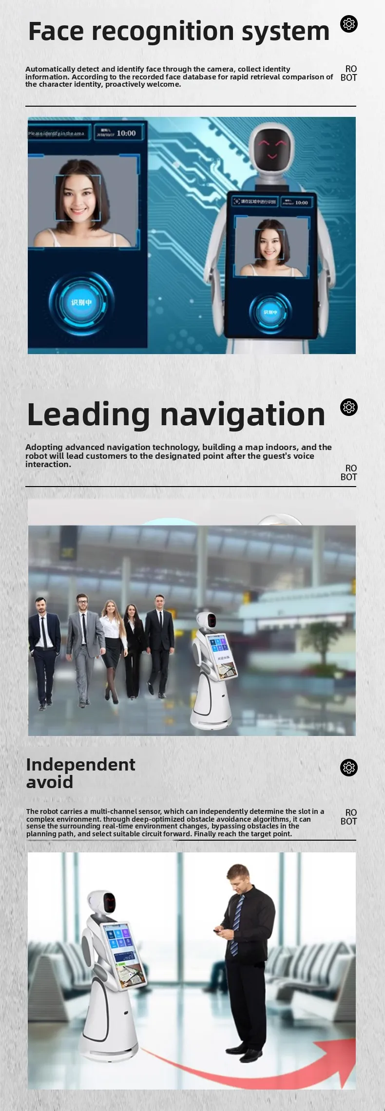 Robot Penerima Sapaan Aktif dengan Interaksi Suara AgentOS Pengenalan Wajah - Robot Layanan Penjelasan Selamat Datang(Gambar3) Robot Penerima Sapaan Aktif dengan Interaksi Suara AgentOS Pengenalan Wajah - Robot Layanan Penjelasan Selamat Datang(Gambar3)