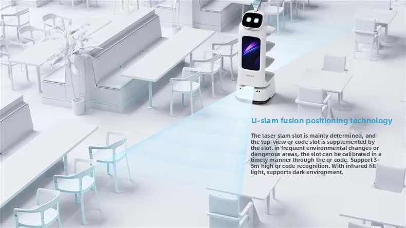 Robot Pengiriman Komersial Youbao dengan Sensor Sambutan dan Baki Makanan Pintar untuk Pemasaran dan Iklan(Gambar10)