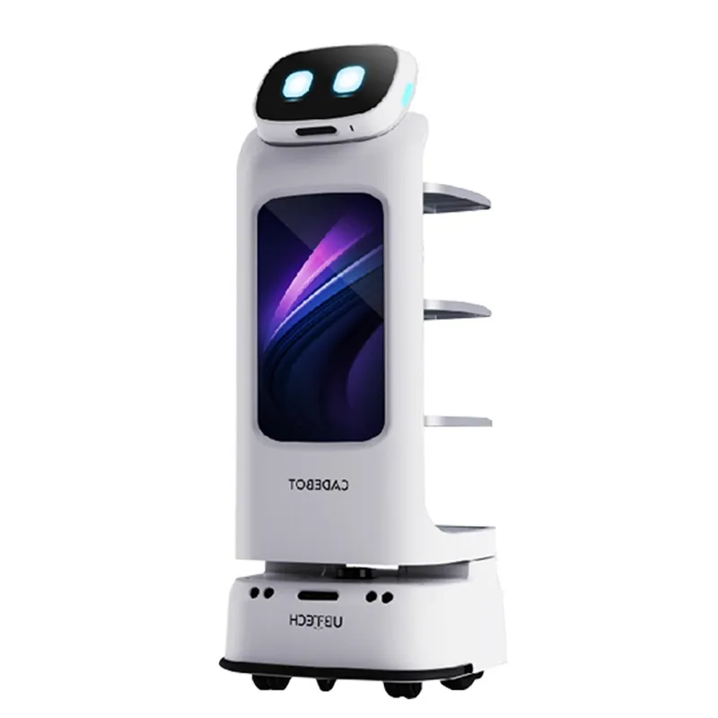Robot de livrare comercial Youbao cu senzor de bun venit și tavă inteligentă pentru alimente, pentru marketing și publicitate