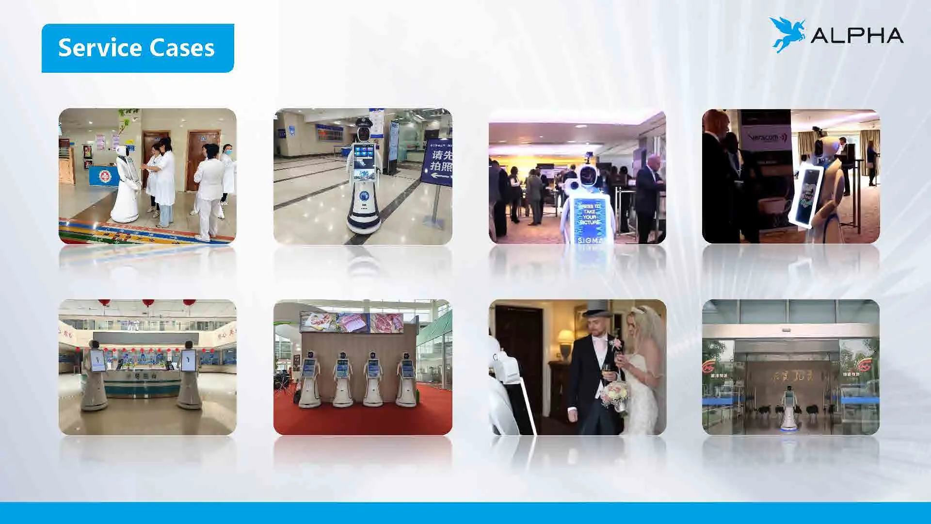 Robot Humanoid Alpha Robotics Amy untuk Pelayan Restoran Hotel Robot Layanan Cerdas Pengantar Makanan dengan 2 Baki(Gambar6)