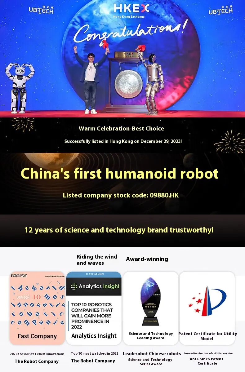Robot Edukasi Anak Ubtech untuk Belajar Puzzle Cerdas Menyanyi Menari Mainan Cerita Hadiah Sempurna untuk Peralatan Layanan(Gambar1) Robot Edukasi Anak Ubtech untuk Belajar Puzzle Cerdas Menyanyi Menari Mainan Cerita Hadiah Sempurna untuk Peralatan Layanan(Gambar1)