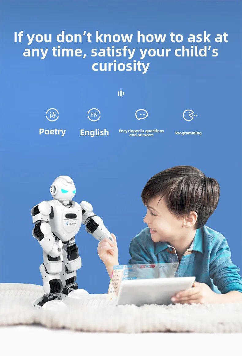 Robot Edukasi Anak Ubtech untuk Belajar Puzzle Cerdas Menyanyi Menari Mainan Cerita Hadiah Sempurna untuk Peralatan Layanan(Gambar8) Robot Edukasi Anak Ubtech untuk Belajar Puzzle Cerdas Menyanyi Menari Mainan Cerita Hadiah Sempurna untuk Peralatan Layanan(Gambar8)