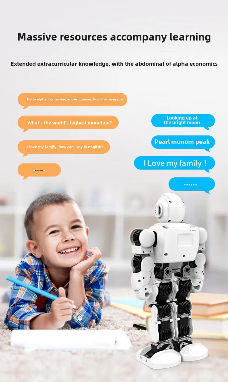 Robot Edukasi Anak Ubtech untuk Belajar Puzzle Cerdas Menyanyi Menari Mainan Cerita Hadiah Sempurna untuk Peralatan Layanan(Gambar9) Robot Edukasi Anak Ubtech untuk Belajar Puzzle Cerdas Menyanyi Menari Mainan Cerita Hadiah Sempurna untuk Peralatan Layanan(Gambar9)