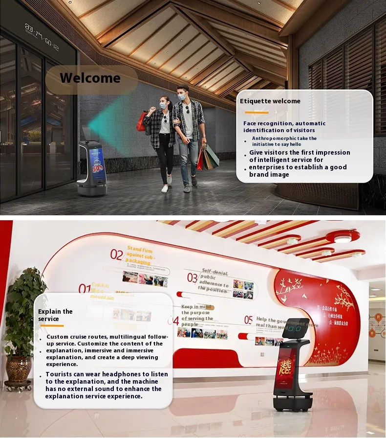 Panduan Sambutan Robot Penerima Tamu Komersial Cerdas untuk Museum, Tempat Wisata, Pameran Sains dan Teknologi, serta Sewa Robot(Gambar2) Panduan Sambutan Robot Penerima Tamu Komersial Cerdas untuk Museum, Tempat Wisata, Pameran Sains dan Teknologi, serta Sewa Robot(Gambar2)