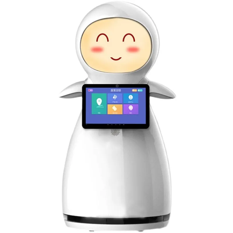 Robotul inteligent de recepție Pangolin Xiaoxue pentru servicii de dialog vocal de bun venit în sălile de expoziție