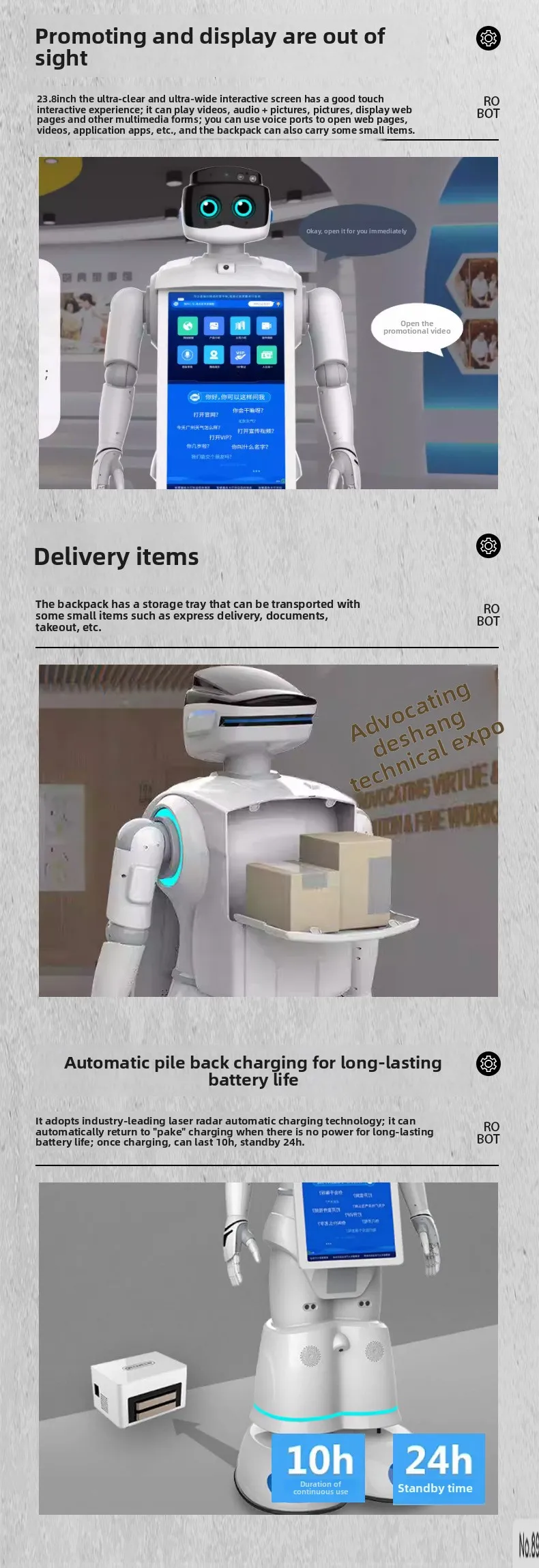 Robot Resepsionis Komersial Humanoid dengan Interaksi Suara, Panduan Selamat Datang, dan Iklan untuk Penerimaan Interaktif(Gambar4) Robot Resepsionis Komersial Humanoid dengan Interaksi Suara, Panduan Selamat Datang, dan Iklan untuk Penerimaan Interaktif(Gambar4)