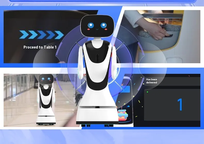 Alpha Robotics Timo - Robot de servire pentru recepție, restaurante, livrare și hoteluri(Imagine4)