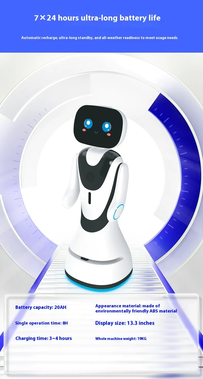 Alpha Robotics Timo - Robot de servire pentru recepție, restaurante, livrare și hoteluri(Imagine6)