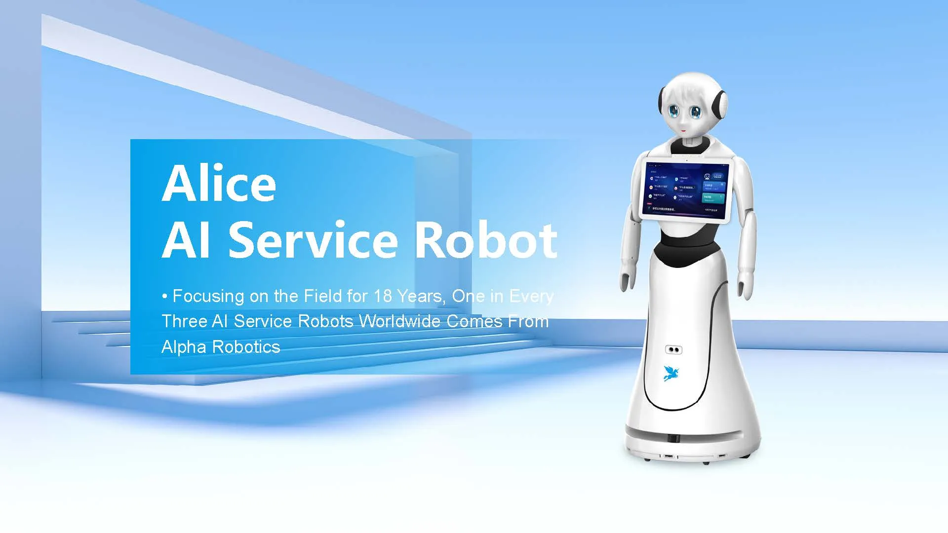 Visoka kontrola kvalitete Šarmantna Vješta Prilagodljiva Inteligentna Usluge Tumačenja i Recepcije Alice Recepcijski Robot(Slika1)
