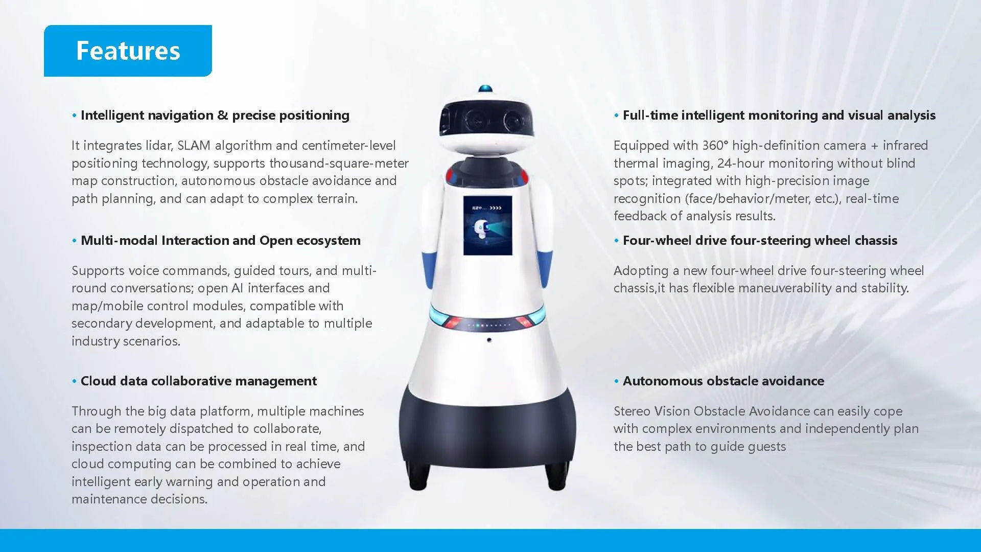 Robot de inspecție AI pentru securitate Black Cat Patrol(Imagine3) Robot de inspecție AI pentru securitate Black Cat Patrol(Imagine3)