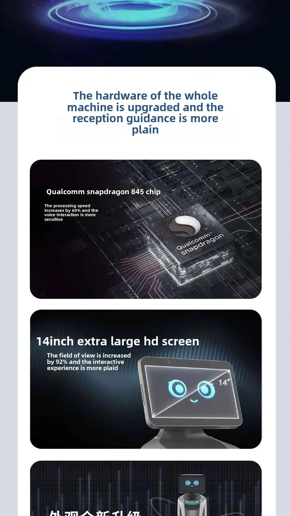 Layanan Penerimaan Robot Cerdas Leopard untuk Hall Pameran Xiaomi 2 - Dialog Suara Otomatis Selamat Datang untuk Penggunaan Komersial(Gambar4) For Xiaomi 2 Exhibition Halls Intelligent Robot Reception Service Leopard Welcome Automatic Voice Dialogue for Commercial Used(Image4)