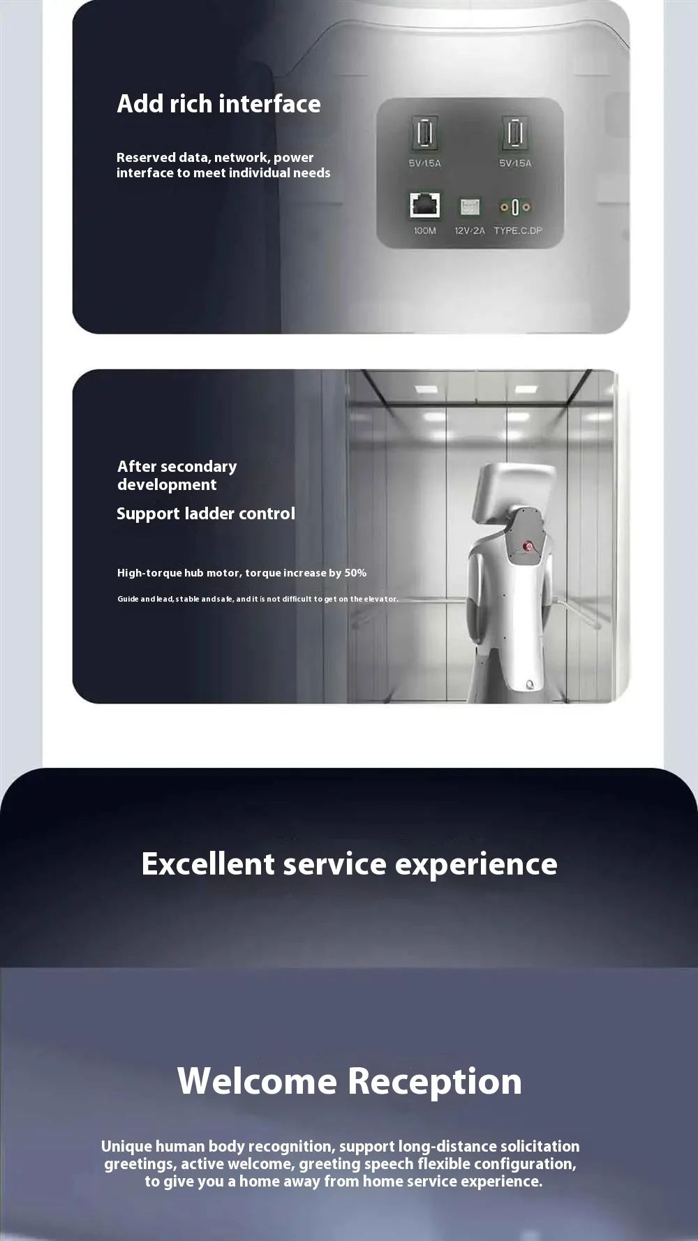 Layanan Penerimaan Robot Cerdas Leopard untuk Hall Pameran Xiaomi 2 - Dialog Suara Otomatis Selamat Datang untuk Penggunaan Komersial(Gambar6) For Xiaomi 2 Exhibition Halls Intelligent Robot Reception Service Leopard Welcome Automatic Voice Dialogue for Commercial Used(Image6)