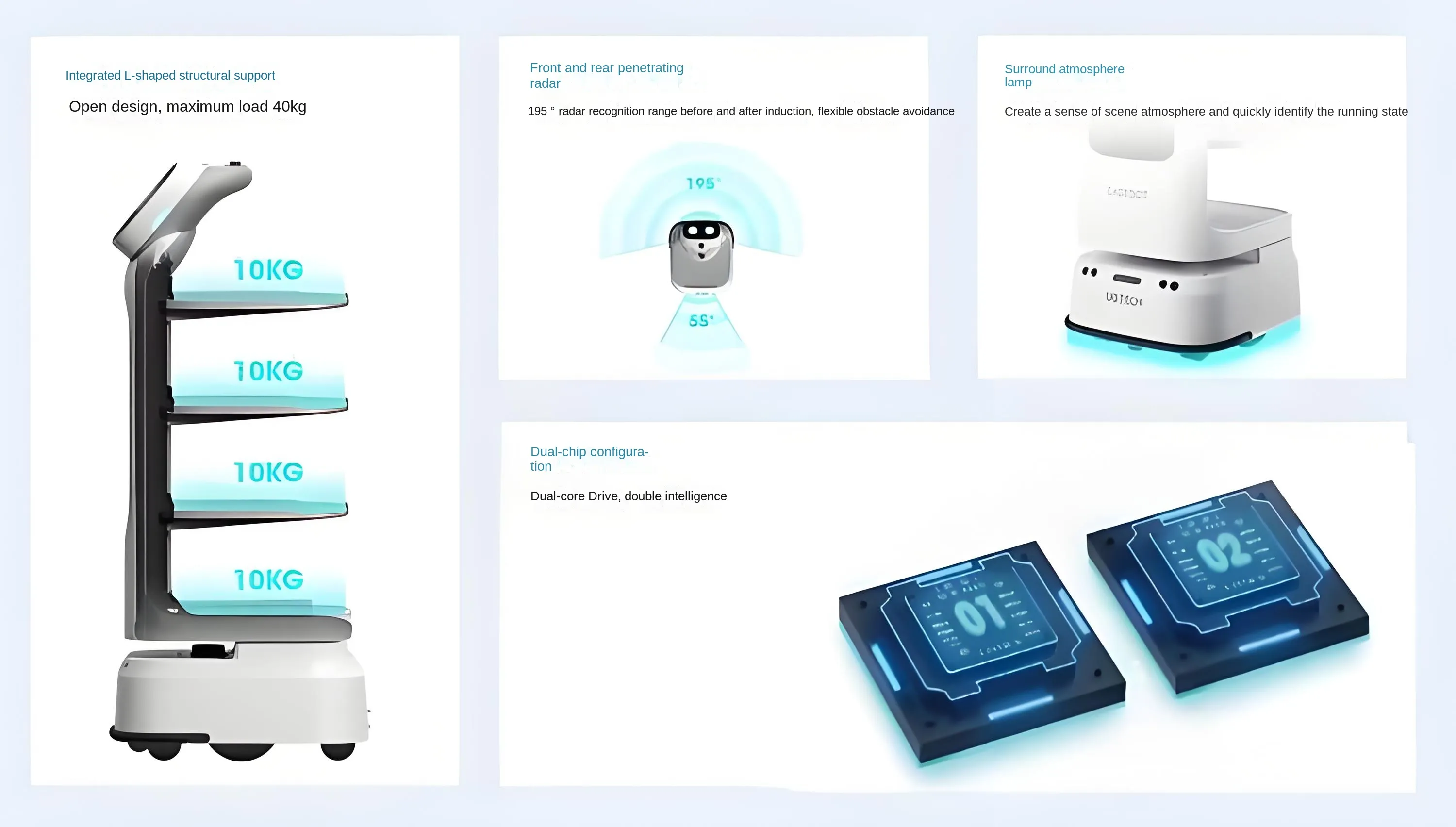 Youbao Multifunctional Service Robot for Hotel Restaurant Automatic Dinner Welcome Meal Delivery Advertising Marketing Features(Image3)