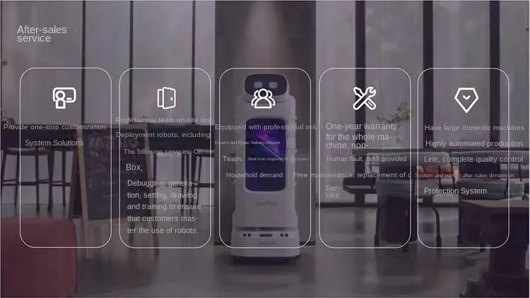 Youbao Multifunctional Service Robot for Hotel Restaurant Automatic Dinner Welcome Meal Delivery Advertising Marketing Features(Image14)