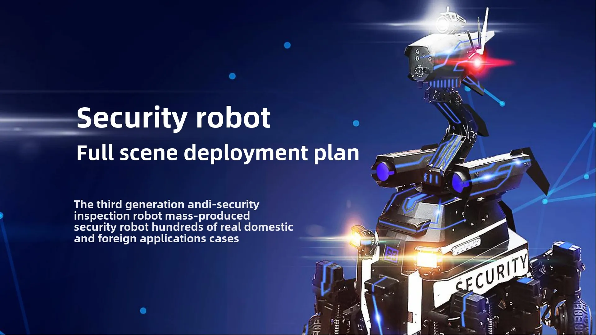 Robot Keamanan Pemantauan Komprehensif Semua Skenario untuk Kampus, Pabrik, dan Komunitas dengan Patroli Otonom Cerdas Lengkap(Gambar3) All-Scenario Comprehensive Monitoring Security Robot for Campus Factory Community Complete Intelligent Autonomous Patrolling(Image3)