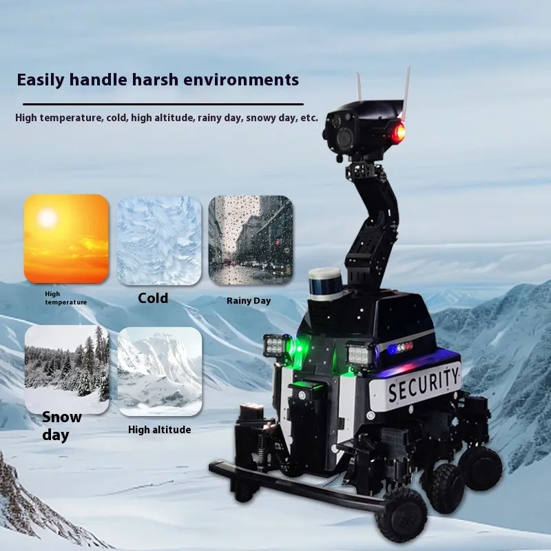 Robot Keamanan Pemantauan Komprehensif Semua Skenario untuk Kampus, Pabrik, dan Komunitas dengan Patroli Otonom Cerdas Lengkap(Gambar10) All-Scenario Comprehensive Monitoring Security Robot for Campus Factory Community Complete Intelligent Autonomous Patrolling(Image10)