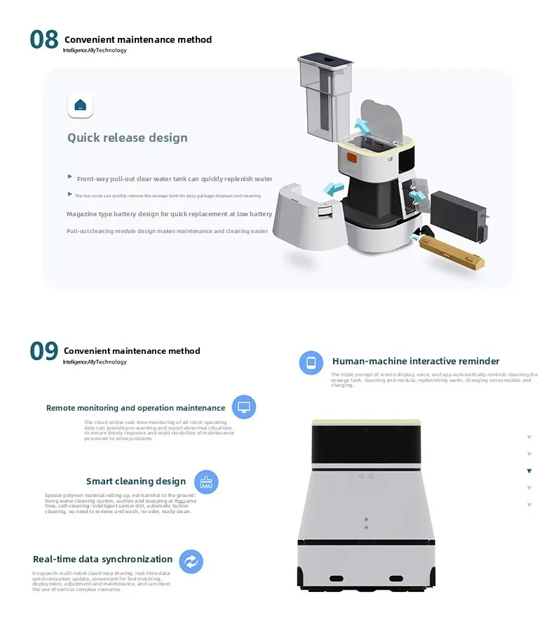 All-In-One Intelligent Sweeping Robot Fully Automatic Liquid Floor Cleaning for Commercial Cleaners Special Nanny(Image6)