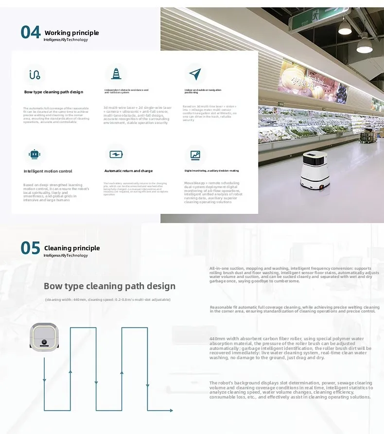 All-In-One Intelligent Sweeping Robot Fully Automatic Liquid Floor Cleaning for Commercial Cleaners Special Nanny(Image4)