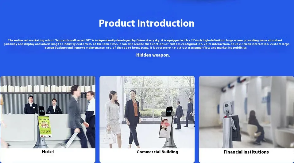 Xiao Mi Intelligent Dining Robot with Leopard Design AI Voice Interaction Automatic Queue Pickup Explanation Service Robot(Image10)