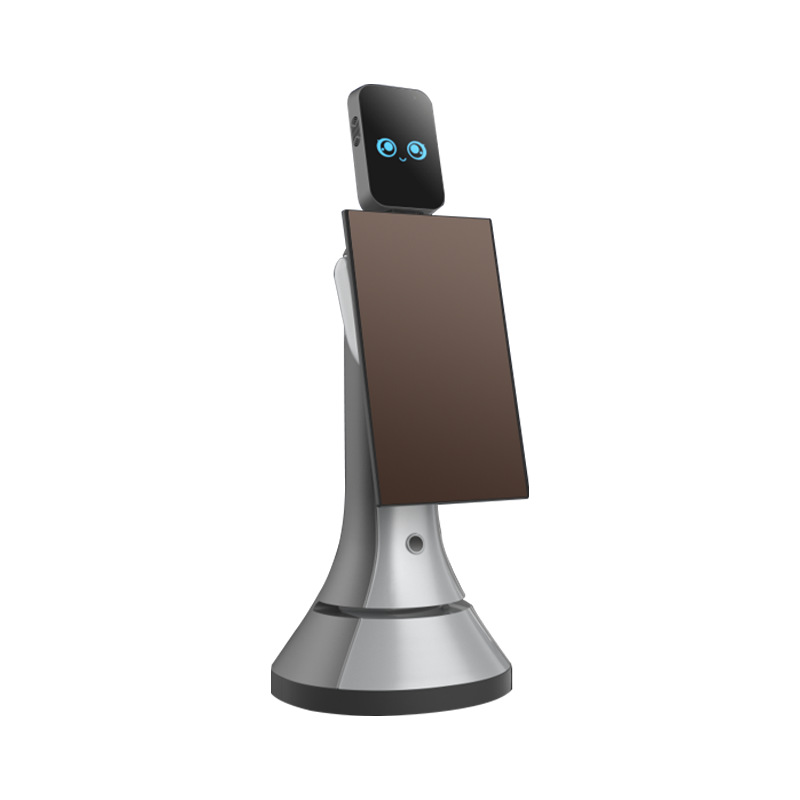 Robot de serviciu cu ecran mare de 27 de inch, 6 microfoane, cu funcție de întâmpinare interactivă vocală, robot inteligent de recepție