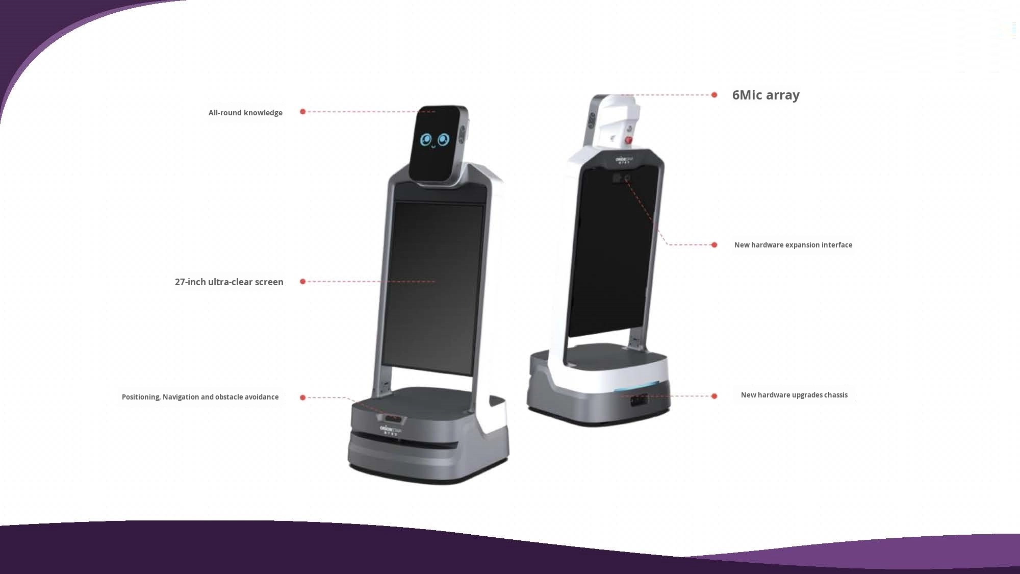 High-End Large Screen Interactive Exhibition Hall Guide Robot Leopard Assistant Front Desk Reception with Road Leading Promotion(Image2)