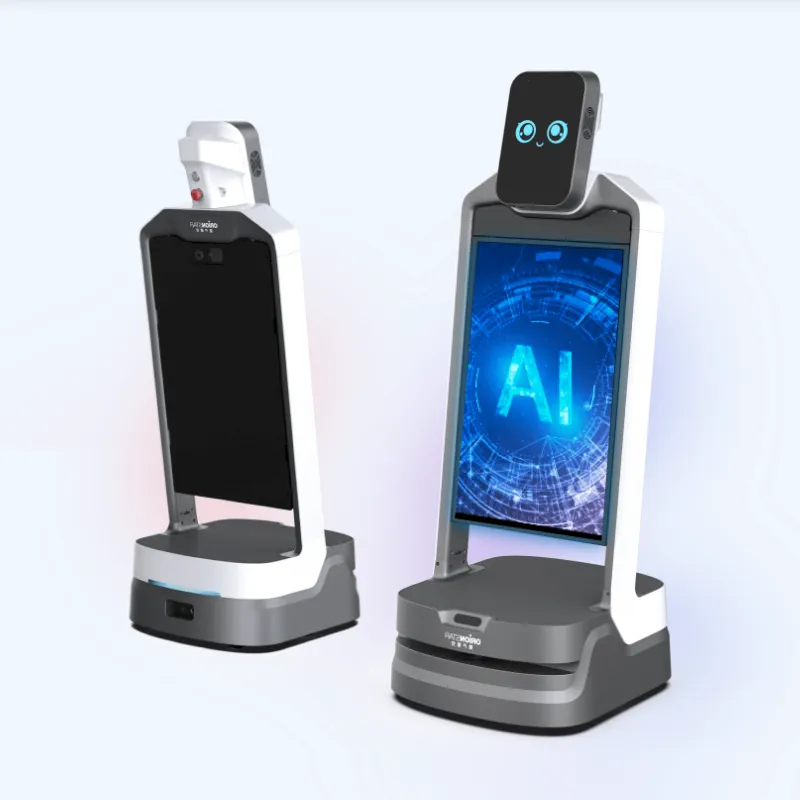 High-End Large Screen Interactive Exhibition Hall Guide Robot Leopard Assistant Front Desk Reception with Road Leading Promotion