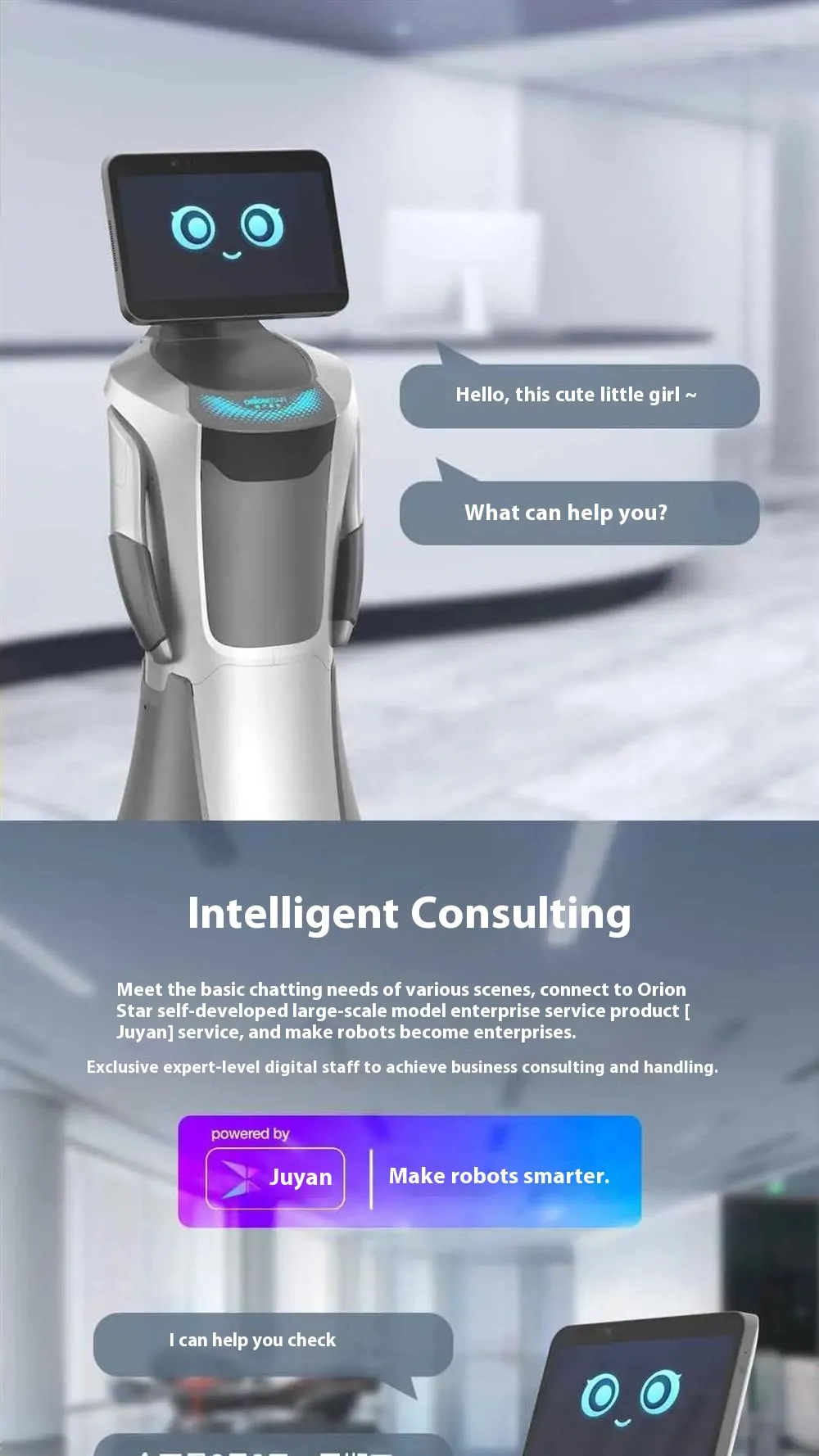 Robot Resepsionis Cerdas Leopard dengan Layanan Sambutan Suara Otomatis untuk Penggunaan Komersial di Ruang Pamer Xiaomi 2(Gambar7) For Xiaomi 2 Exhibition Halls Intelligent Robot Reception Service Leopard Welcome Automatic Voice Dialogue for Commercial Used(Image7)